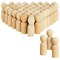 50 Pack Unfinished Wooden Peg Doll Bodies, Natural Wood Figures for Painting, DIY Arts and Crafts, 2.4 inches Tall